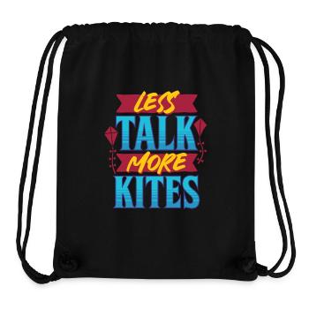 Drachen Drachensteigen Less Talk More Kites - Stanley/Stella recycelter Gym Bag - Schwarz - Vorne