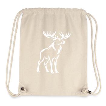 Rentier- Nordisches Minimalistisches Natur Design - Stanley/Stella recycelter Gym Bag - Naturweiß - Vorne