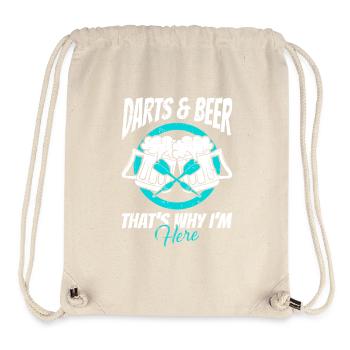 Darts & Bier – Darum bin ich hier - Stanley/Stella recycelter Gym Bag - Naturweiß - Vorne