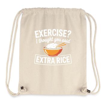 Humor Bowl: Extra Rice Saying - Stanley/Stella Recycled Gym Bag - natural - Front