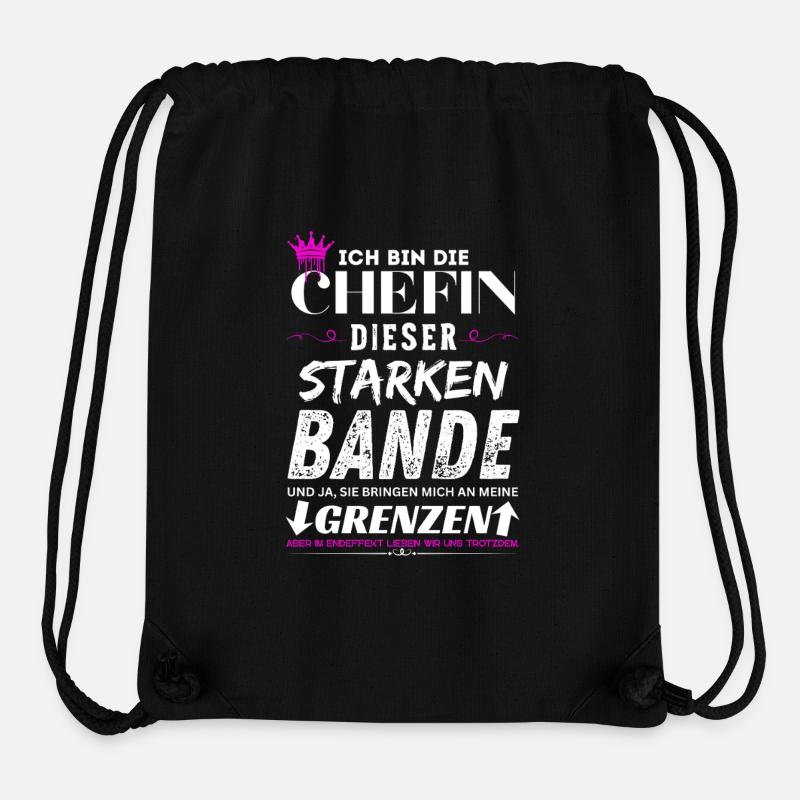 Chefin dieser Starken Bande Chefin Geschenke - Stanley/Stella Recycled Gym Bag - black