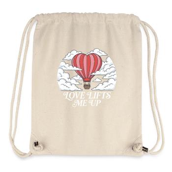  Love Lifts Me Up Hot Air Balloon Romantic - Stanley/Stella Recycled Gym Bag - natural - Front