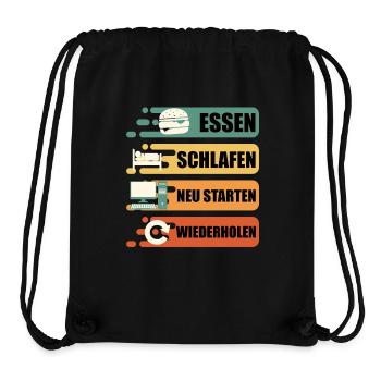 Technical Support RESTART FOOD SLEEP - Stanley/Stella Recycled Gym Bag - black - Front