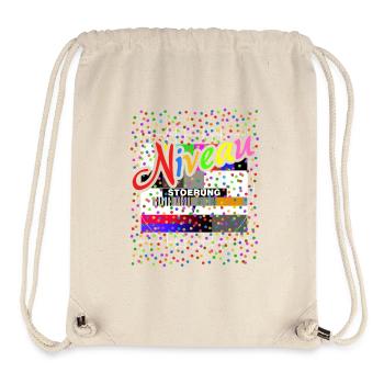 Niveau Störung Testbild Kostüm Karneval - Stanley/Stella recycelter Gym Bag - Naturweiß - Vorne