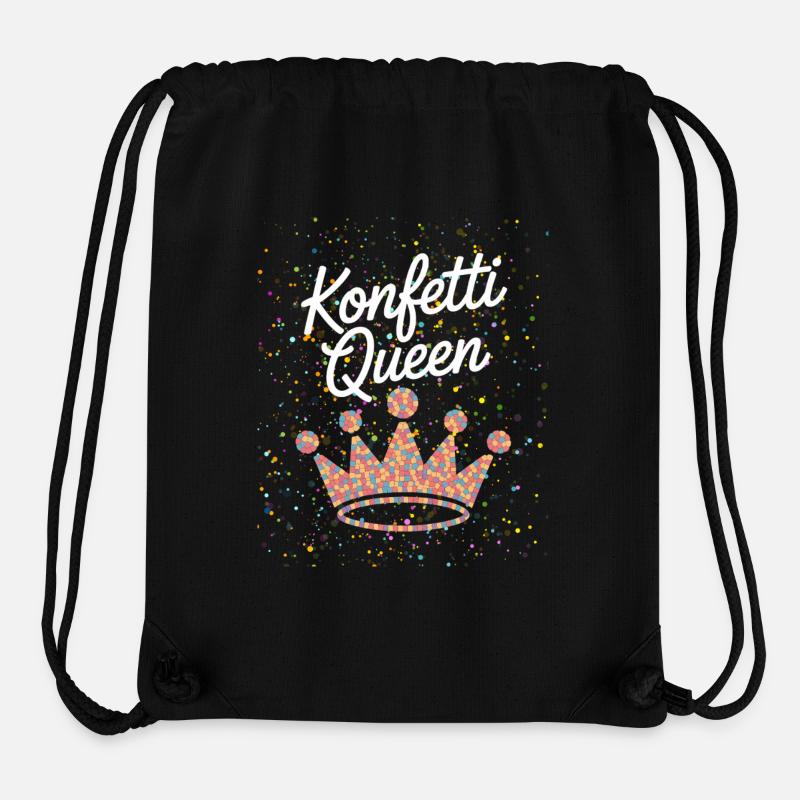 Reine des confettis - Sac à cordon recyclé Stanley/Stella - noir