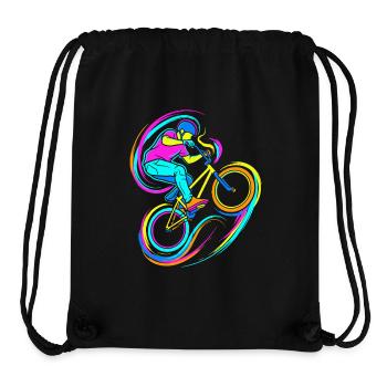 BMX Fahrer - Stanley/Stella recycelter Gym Bag - Schwarz - Vorne