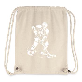 Le skeleton joue au hockey - Sac à cordon recyclé Stanley/Stella - blanc naturel - Devant