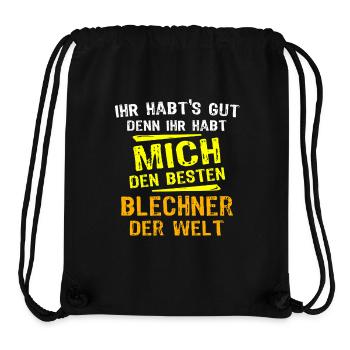 Don Blechner - Sac à cordon recyclé Stanley/Stella - noir - Devant