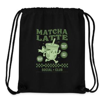 Matcha Latte Social Club Lustiger Grüner Matcha-Tee - Stanley/Stella recycelter Gym Bag - Schwarz - Vorne