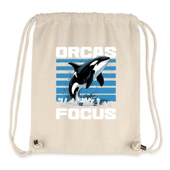 Funny Orca - Stanley/Stella recycelter Gym Bag - Naturweiß - Vorne