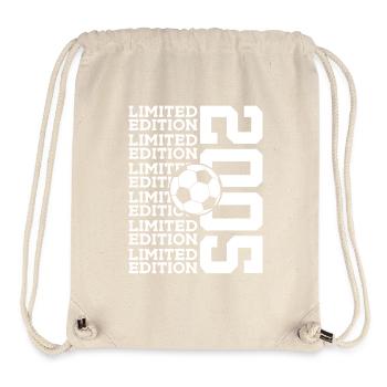 21E ANNIVERSAIRE DU FOOTBALL EN ÉDITION LIMITÉE 2005 - Sac à cordon recyclé Stanley/Stella - blanc naturel - Devant