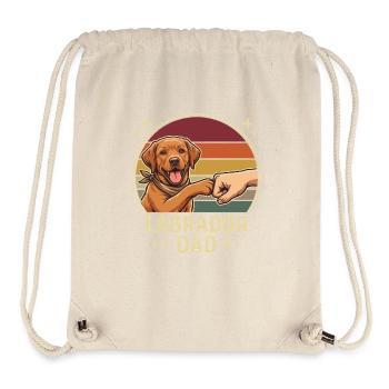 Retro Labrador Dad Foxred Paw Clash - Stanley/Stella Recycled Gym Bag - natural - Front