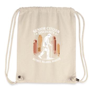 Senior Discount Humor in Retirement - Stanley/Stella Recycled Gym Bag - natural - Front