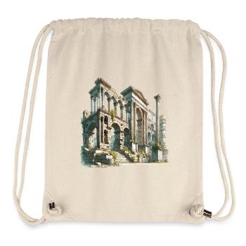 Antike Ruinen Architektur Illustration - Stanley/Stella recycelter Gym Bag - Naturweiß - Vorne