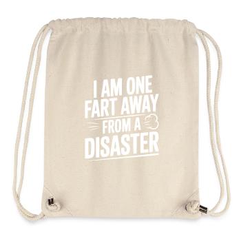Ich bin nur noch einen Furz von einem Desaster entfernt. - Stanley/Stella recycelter Gym Bag - Naturweiß - Vorne
