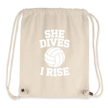 Volleyball Spruch Lustiges Volleyball Geschenk - Stanley/Stella recycelter Gym Bag - Naturweiß - Vorne