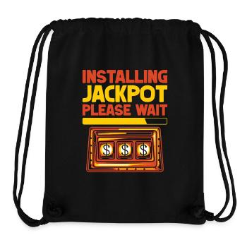Gambling Fan Installing Jackpot Please Wait Casino - Stanley/Stella Recycled Gym Bag - black - Front