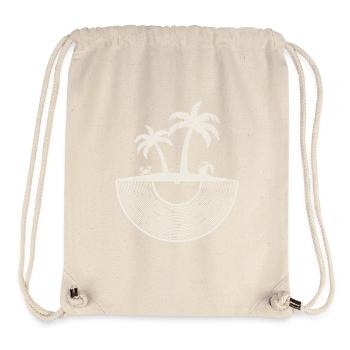 Tropical Vinyl Island Sunset Art - Stanley/Stella recycelter Gym Bag - Naturweiß - Vorne