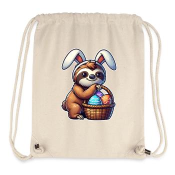 Paresseux de Pâques - Sac à cordon recyclé Stanley/Stella - blanc naturel - Devant