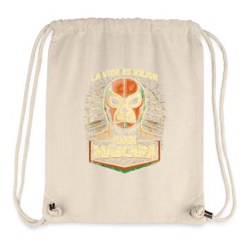 Lucha Libre Luchador La Vida Es Mejor Con Mascara - Stanley/Stella recycelter Gym Bag - Naturweiß - Vorne