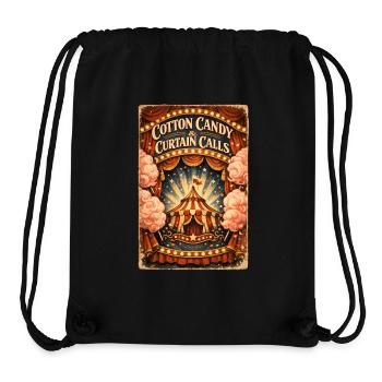 Zuckerwatte & Applaus | Zirkus Vibes - Stanley/Stella recycelter Gym Bag - Schwarz - Vorne
