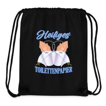 Saint papier toilette - Sac à cordon recyclé Stanley/Stella - noir - Devant
