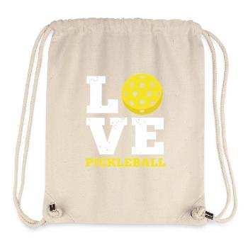 Love Pickleball - Paddle Sport Distressed  - Stanley/Stella Recycled Gym Bag - natural - Front