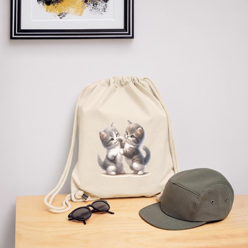 Kätzchenfreundschaft Illustration Stanley/Stella recycelter Gym Bag