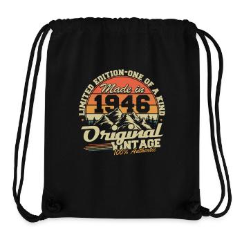 Original 1946 Vintage jahrgang GeburtstagGeschenk - Stanley/Stella recycelter Gym Bag - Schwarz - Vorne