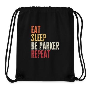 Eat Sleep Be Parker Repeat Retro Name - Stanley/Stella Recycled Gym Bag - black - Front