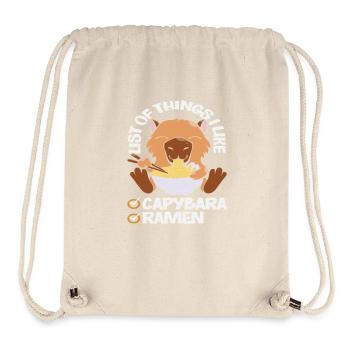 Ich Mag Capybaras Ramen Niedlich Lustig - Stanley/Stella recycelter Gym Bag - Naturweiß - Vorne