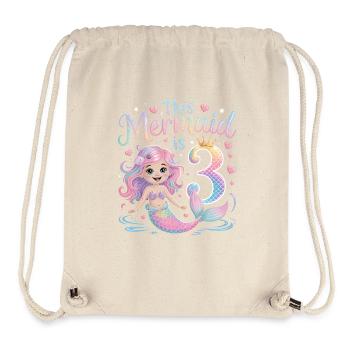 Mermaid 3rd Birthday 3 Years - Stanley/Stella Recycled Gym Bag - natural - Front