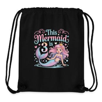 Mermaid 3rd Birthday 3 Years - Stanley/Stella Recycled Gym Bag - black - Front