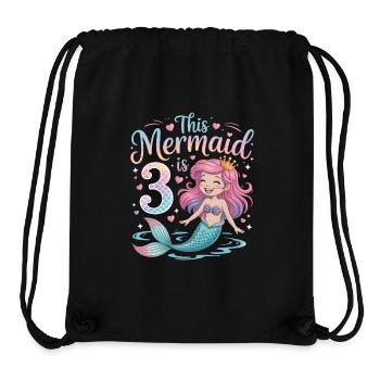 Mermaid 3rd Birthday 3 Years - Stanley/Stella Recycled Gym Bag - black - Front