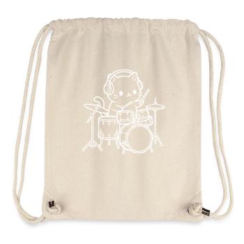 Kawaii Katzen Trommler - Stanley/Stella recycelter Gym Bag - Naturweiß - Vorne