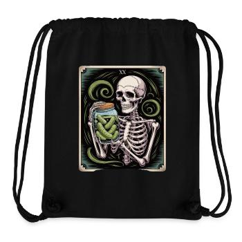 Tarotkarte XX Skelett Mit Essiggurken Glas - Stanley/Stella recycelter Gym Bag - Schwarz - Vorne