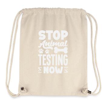 Stop animal testing - Foster Adopt Shelter now - Stanley/Stella Recycled Gym Bag - natural - Front
