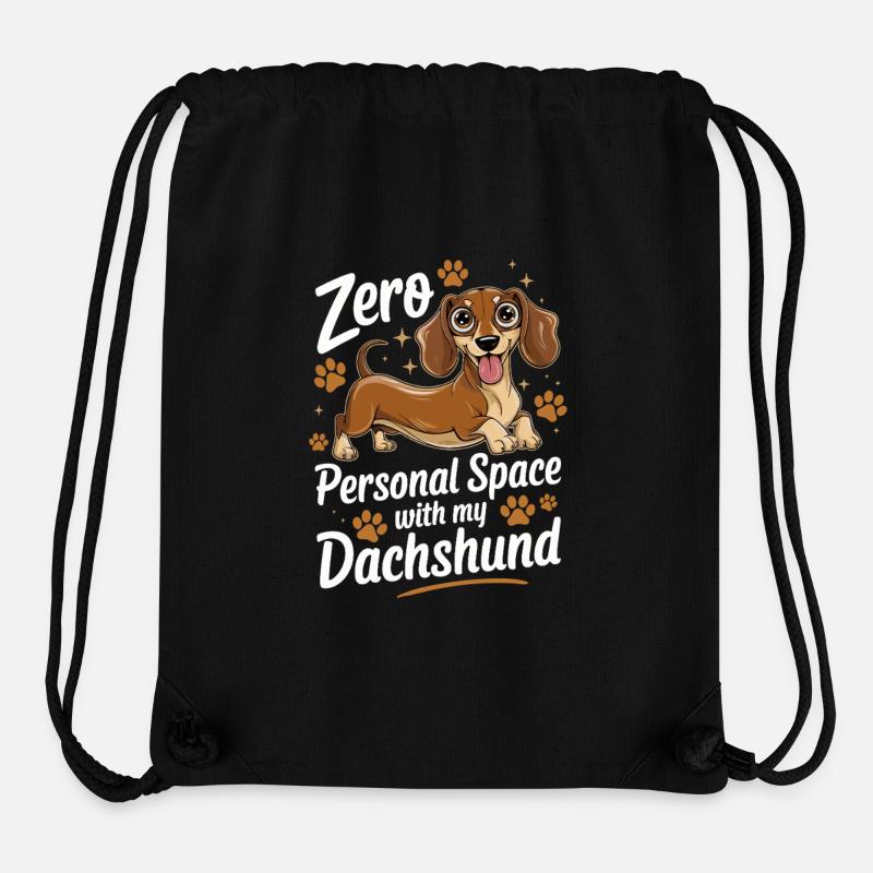 Zero Personal Space With My Dachshund Funnier - Stanley/Stella Recycled Gym Bag - black