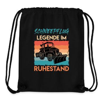 Winterdienst SCHNEEPFLUG LEGENDE IM RUHESTAND - Stanley/Stella recycelter Gym Bag - Schwarz - Vorne