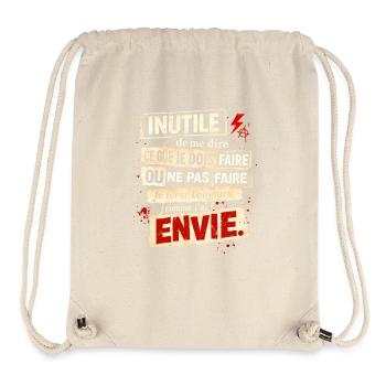 Rebellious Envy – Typographic Poster - Stanley/Stella Recycled Gym Bag - natural - Front