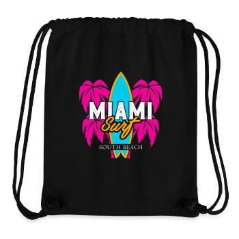 Miami Surf Südstrand Design - Stanley/Stella recycelter Gym Bag - Schwarz - Vorne