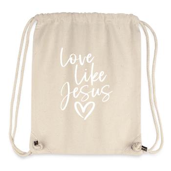 Aimez comme Jésus - Sac à cordon recyclé Stanley/Stella - blanc naturel - Devant
