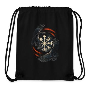 Skandinavisch Wikinger Raben - Stanley/Stella recycelter Gym Bag - Schwarz - Vorne