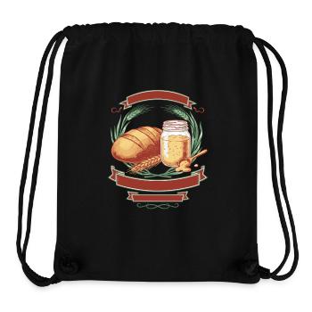 Sourdough Bread Baking Baker Sourdough Starter Jar - Stanley/Stella recycelter Gym Bag - Schwarz - Vorne