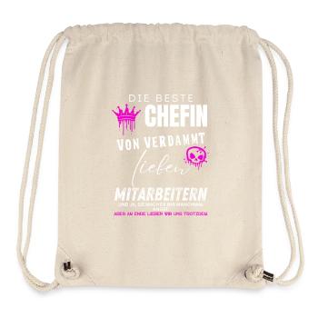 beste Chefin von verdammt lieben Mitarbeitern - Stanley/Stella Recycled Gym Bag - natural - Front
