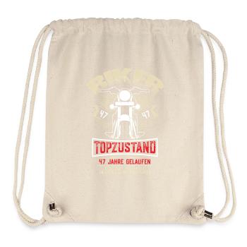 47. Geburtstag Motorradfahrer Motorrad - Stanley/Stella recycelter Gym Bag - Naturweiß - Vorne