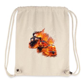 Feuerzüge Inferno Lokomotiven - Stanley/Stella recycelter Gym Bag - Naturweiß - Vorne