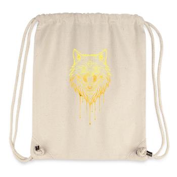 Wolf Kopf Gold Edition - Stanley/Stella recycelter Gym Bag - Naturweiß - Vorne