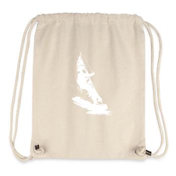 Dessin de planchiste à voile - Sac à cordon recyclé Stanley/Stella - blanc naturel - Devant