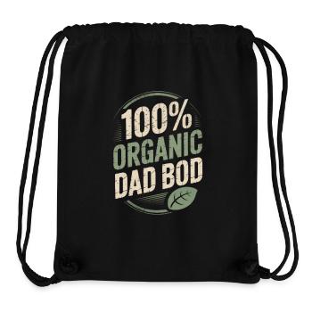 Corps de papa 100 % bio - Cadeau de papa drôle - Sac à cordon recyclé Stanley/Stella - noir - Devant